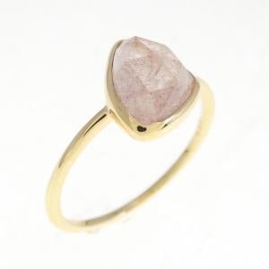 K18YG クオーツ リング 0.85CT