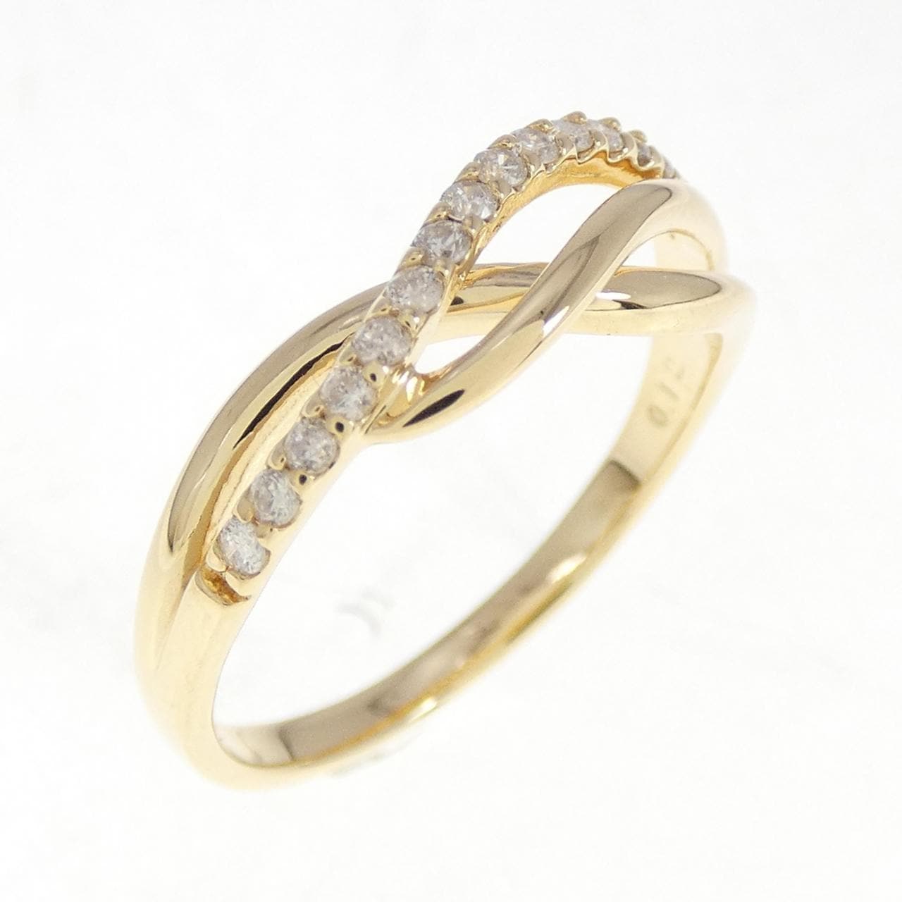 K18YG ダイヤモンド リング 0.12CT