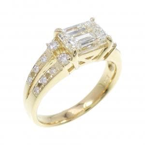 [Remake] K18YG Diamond ring 1.50CT M IF emerald cut
