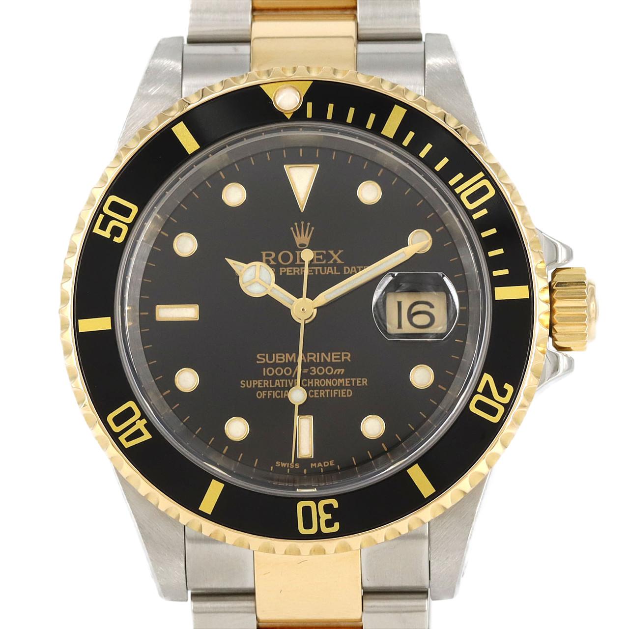 ROLEX Submariner Date 16613 SSxYG自動上弦P 編號