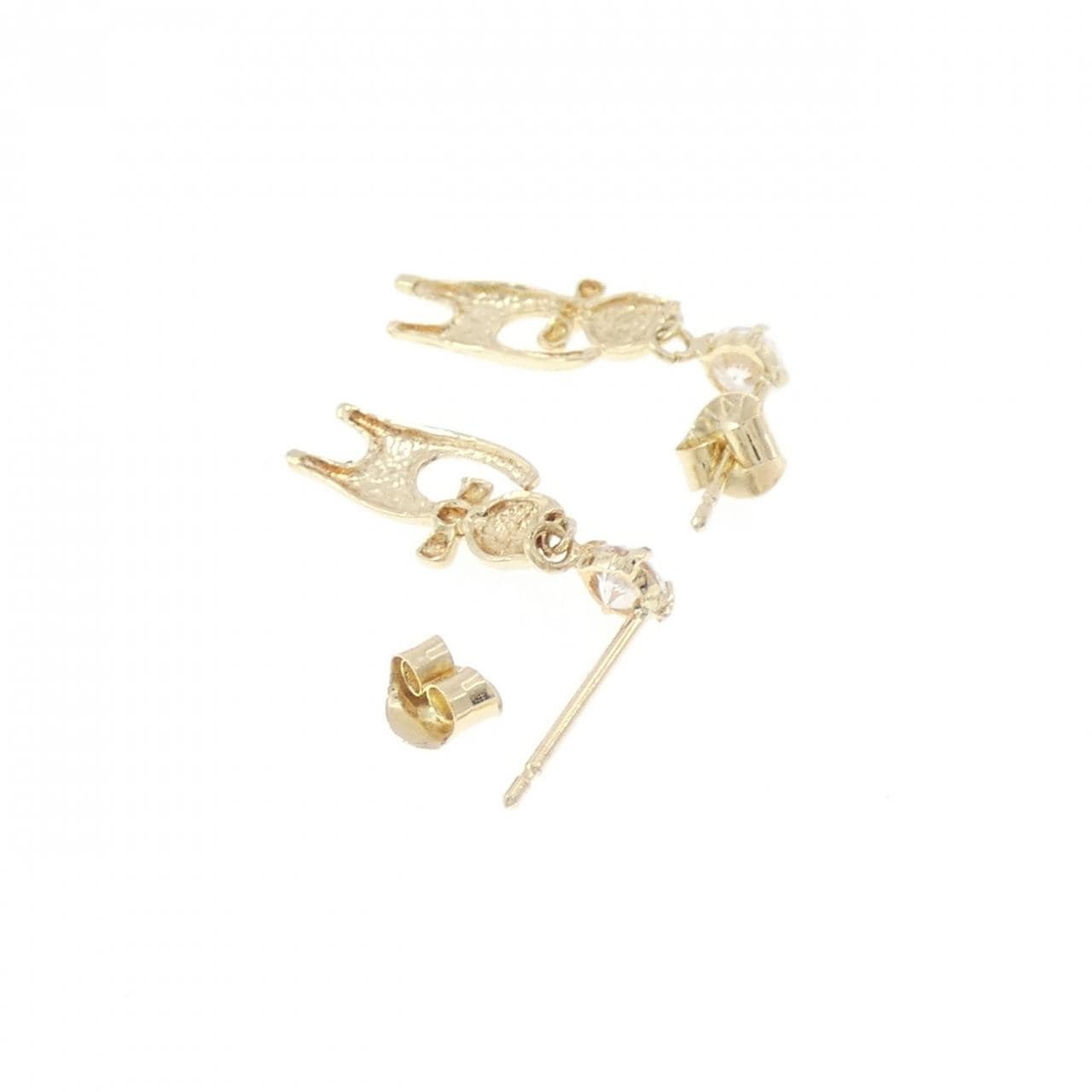 14KYG キャット キュービック ピアス