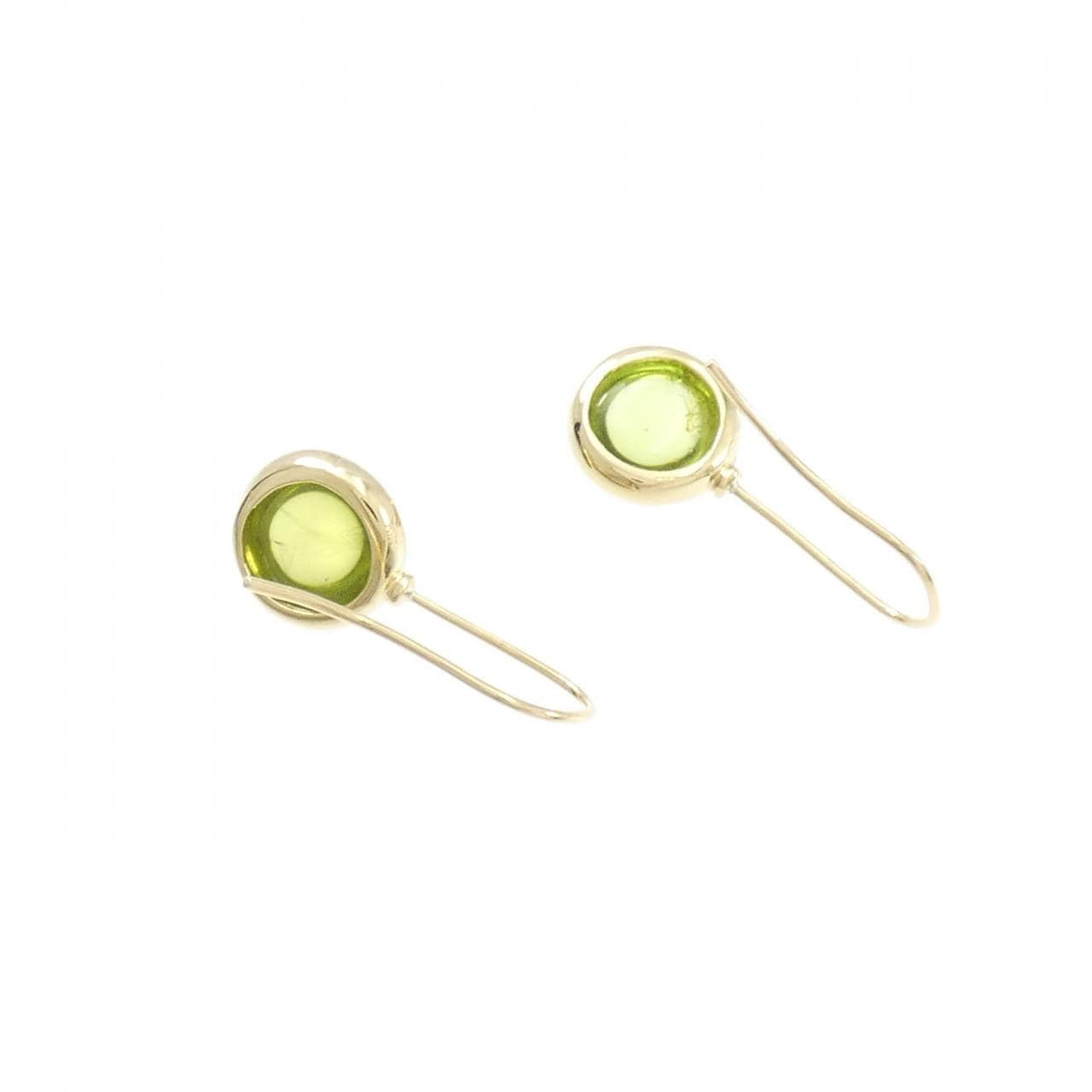 K18YG Peridot earrings