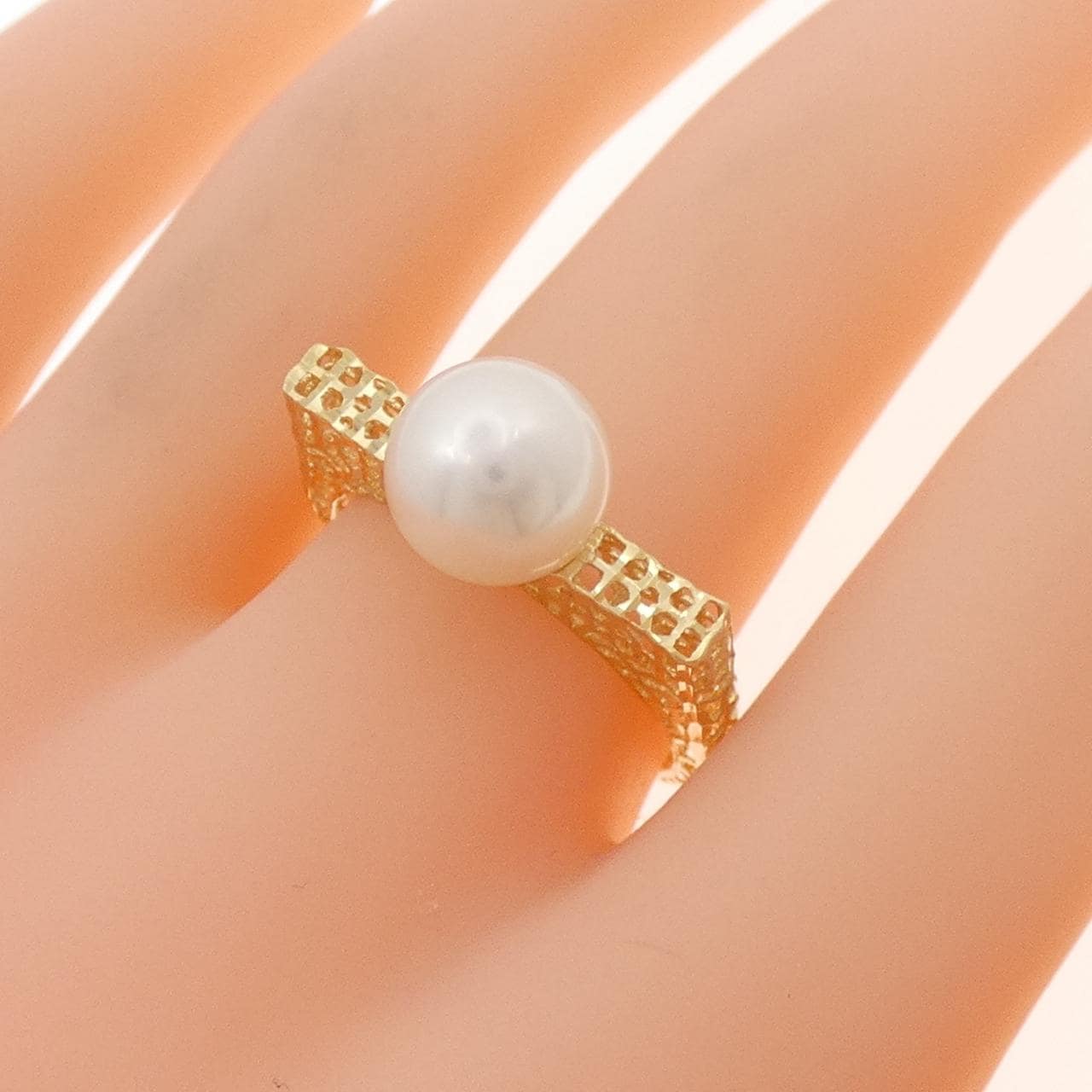 K18YG Akoya Pearl Ring 8.6mm