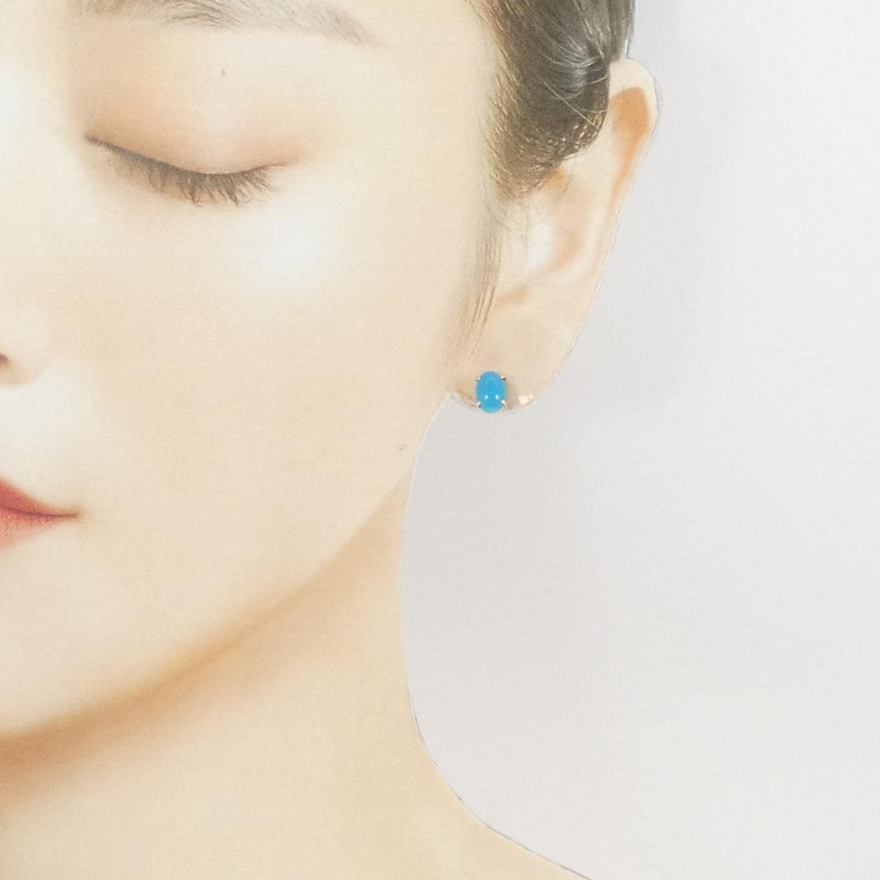 K18YG ターコイズ ピアス