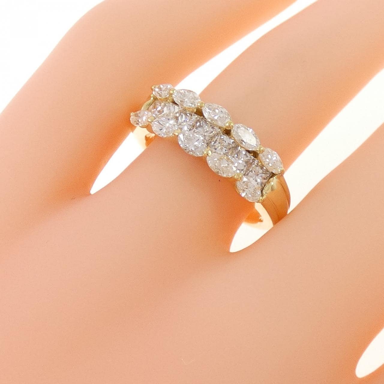 K18YG ダイヤモンド リング 0.77CT