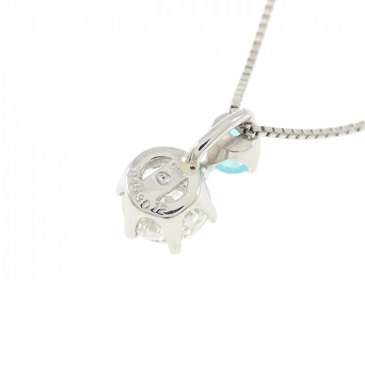 PT900/PT850 パライバトルマリン ネックレス 0.12CT
