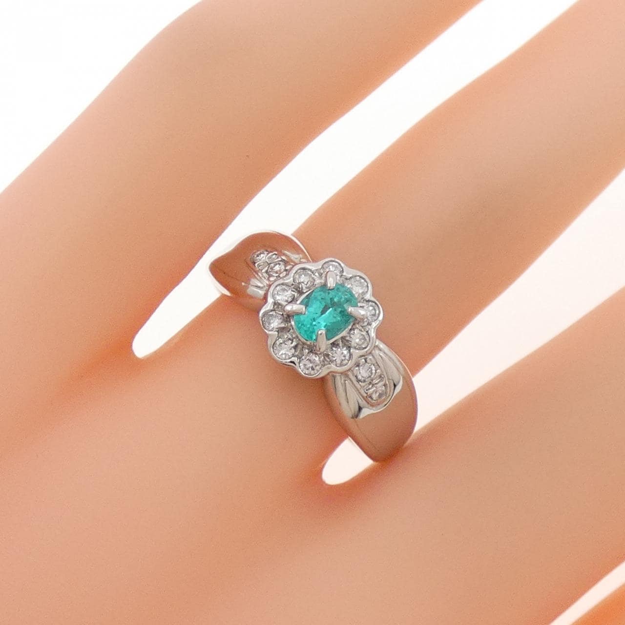 PT900 パライバトルマリン リング 0.23CT