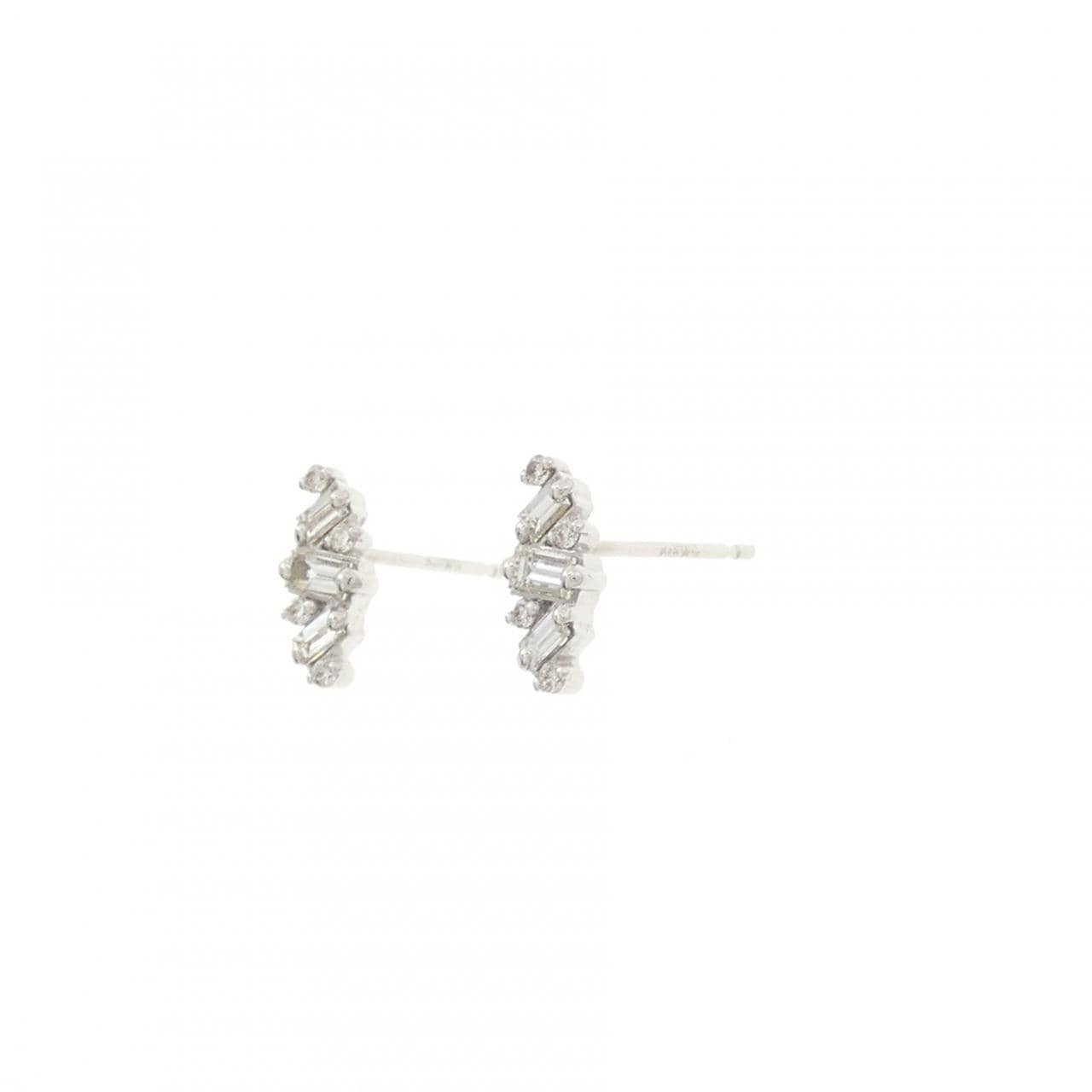 K18WG ダイヤモンド ピアス 0.38CT