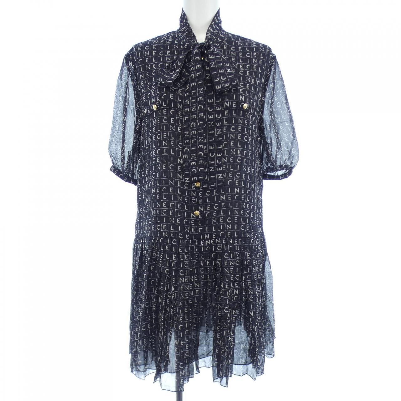 CELINE ワンピース 楽天市場】CELINE セリーヌ Cotton Twill Trapeze Mini Dress