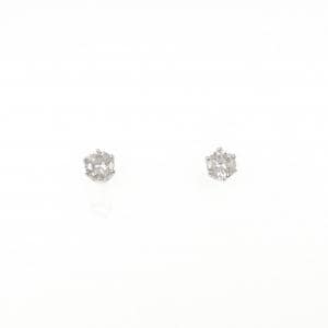 PT900 ソリティア ダイヤモンド ピアス 0.30CT