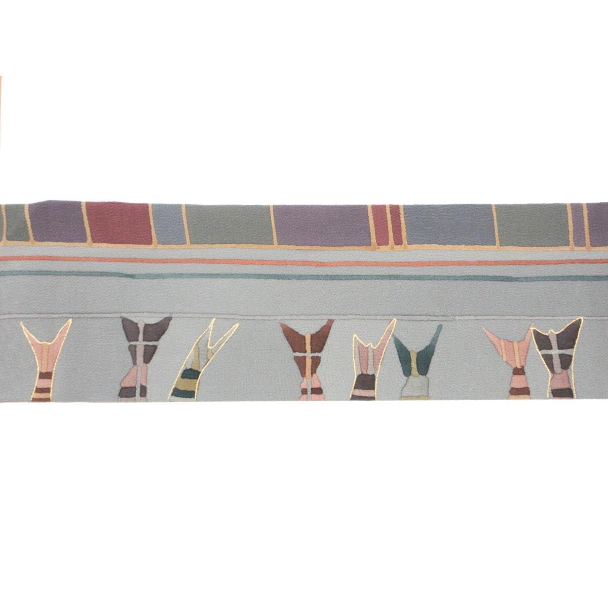 名古屋帯　ちりめん染帯　全通柄