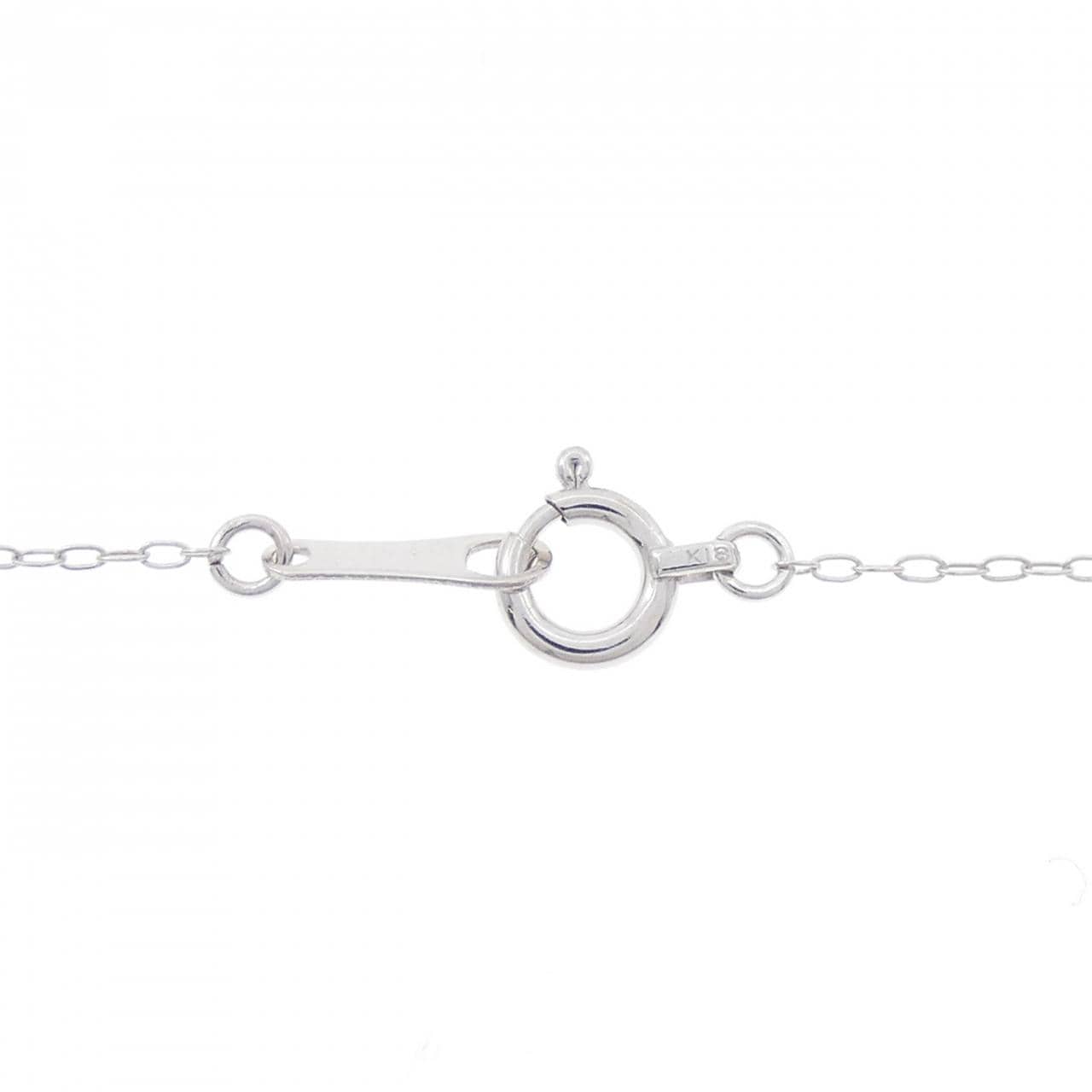 K18WG solitaire Diamond necklace 0.25CT