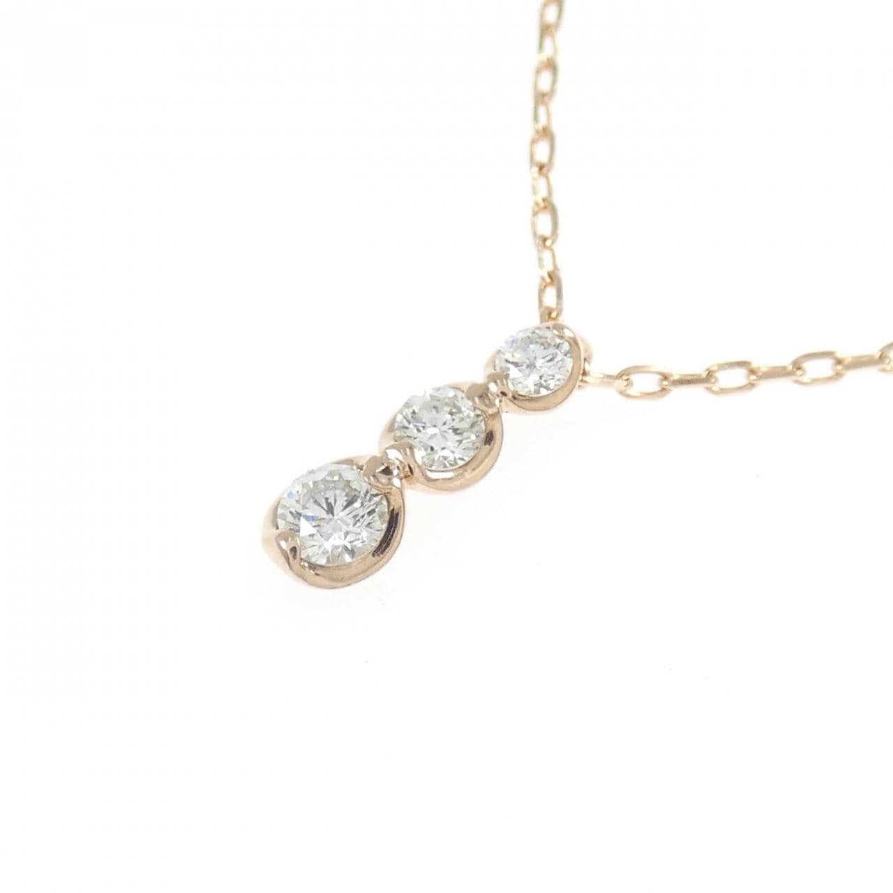 K10PG ダイヤモンド ネックレス 0.18CT