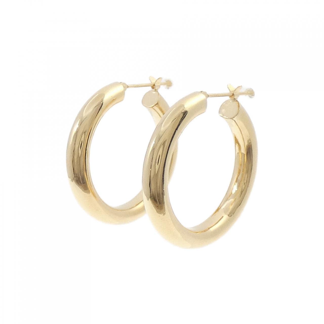 [BRAND NEW] K18YG hoop earrings