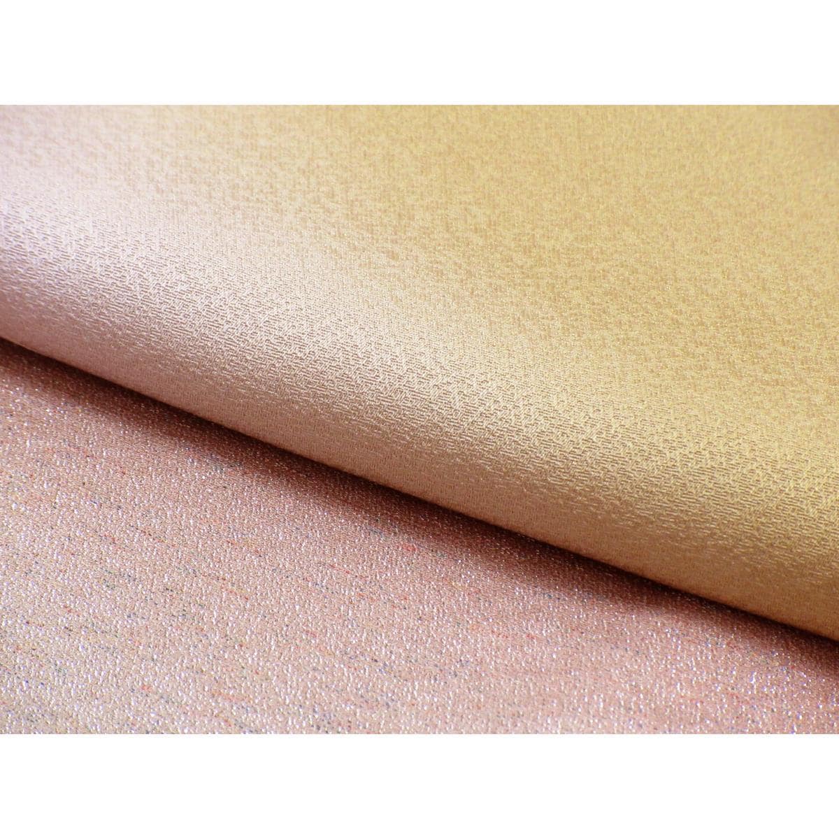 訪問着　縫取ボカシ染　五本骨扇