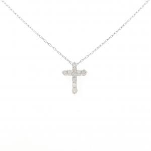 PT900/PT850 クロス ダイヤモンド ネックレス 0.30CT