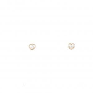 K10PG ハート ダイヤモンド ピアス 0.04CT