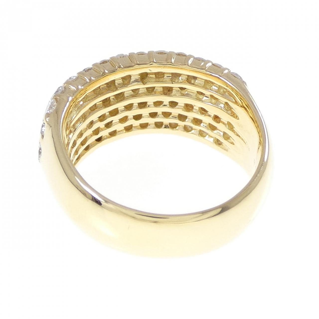 K18YG Pave Diamond Ring 2.34CT