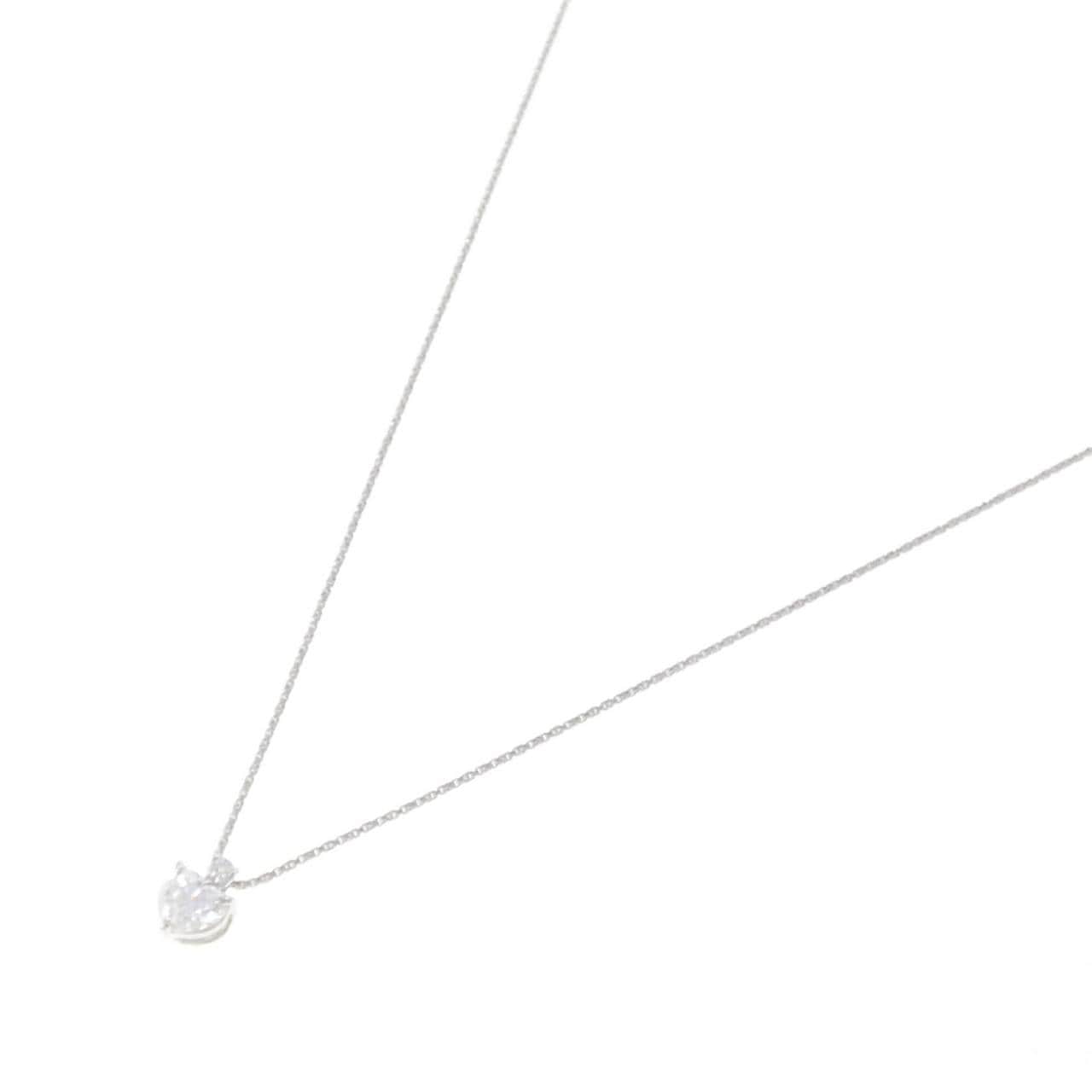 K18WG ダイヤモンド ネックレス 0.528CT D IF ハートシェイプ