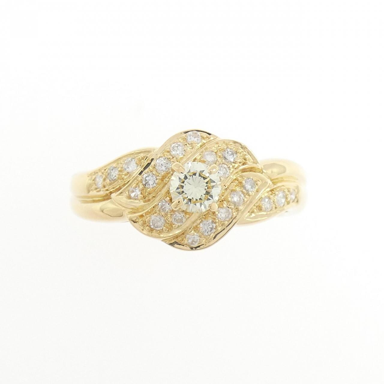 K18YG ダイヤモンド リング 0.19CT
