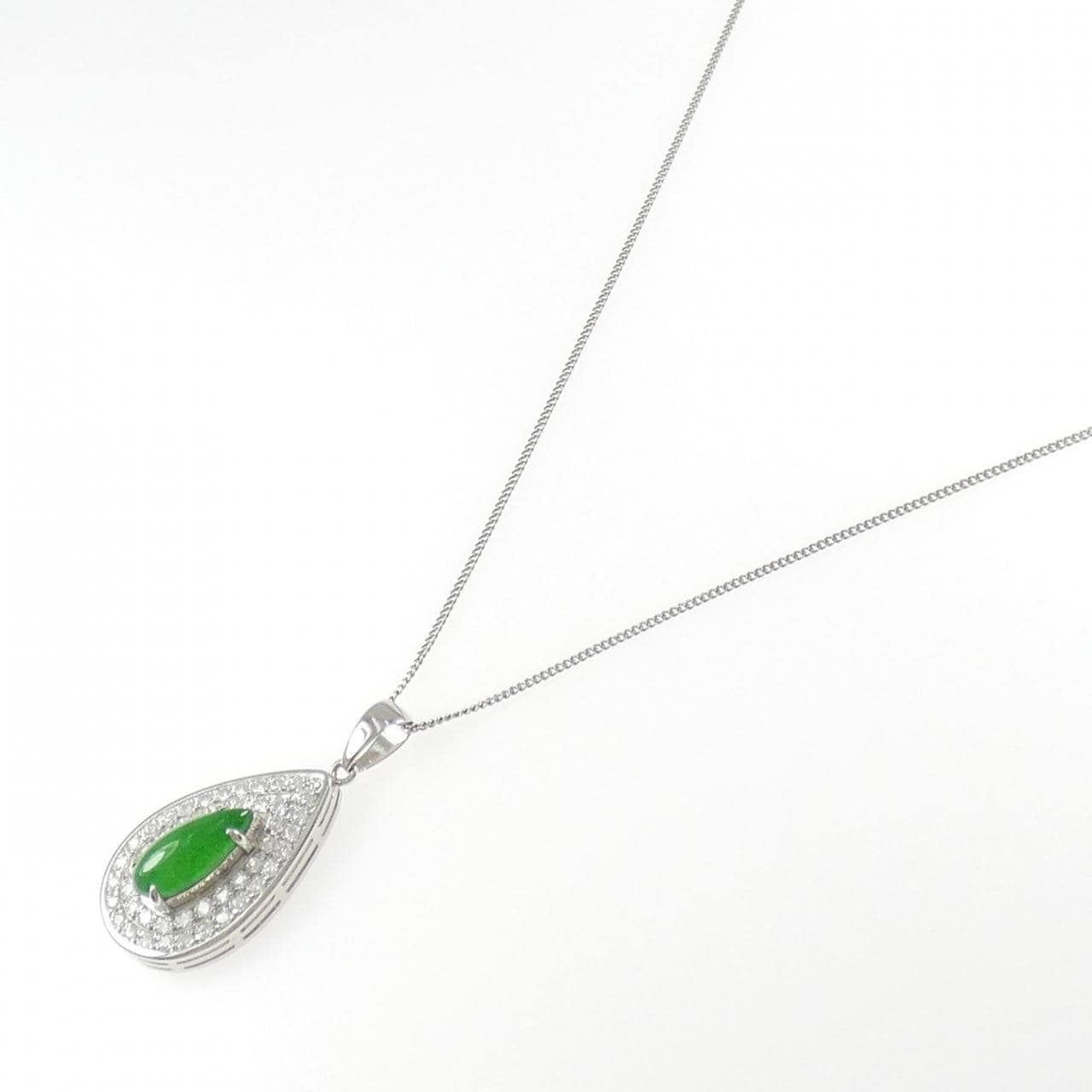 PT900/PT850 ヒスイ ネックレス 2.03CT
