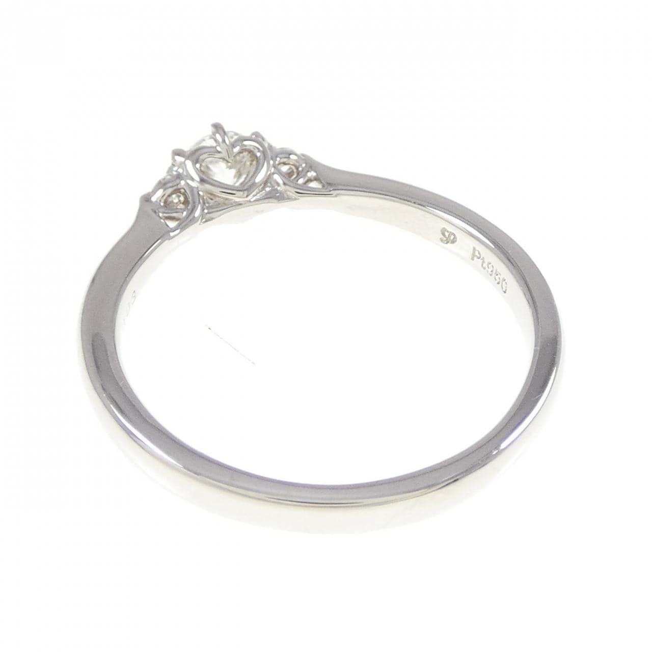 PT950 Diamond Ring 0.217CT H VVS2 EXT H&C