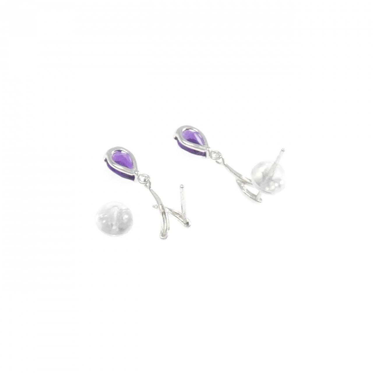 K14WG アメジスト ピアス