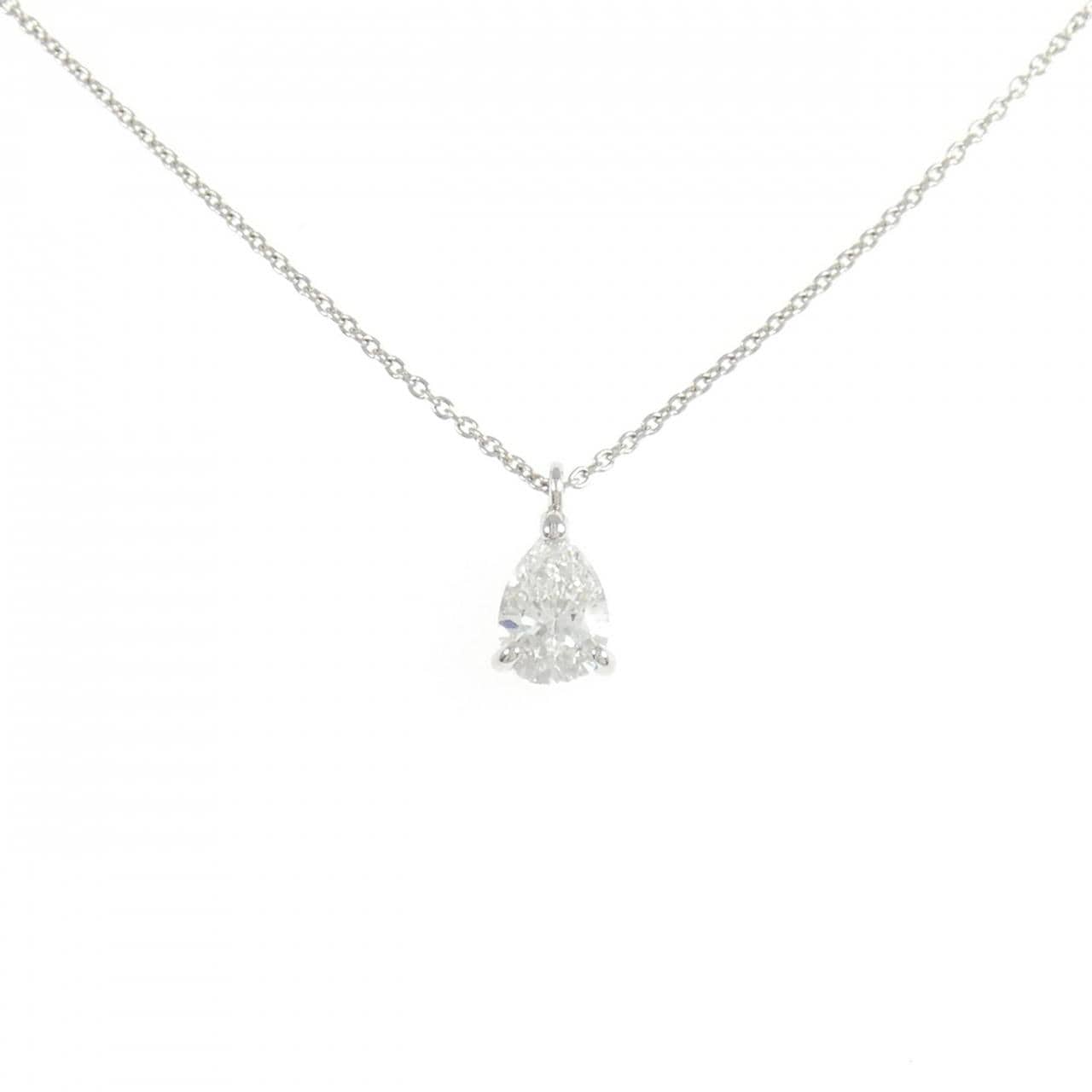 【リメイク】PT900/PT850 ダイヤモンド ネックレス 0.573CT D SI1 ペアシェイプ