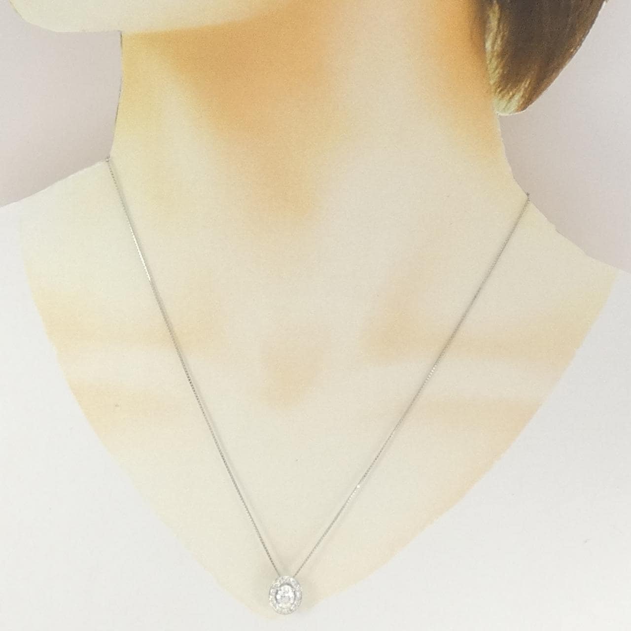 PT900/PT850 ダイヤモンド ネックレス 0.651CT G VVS2 オーバルカット