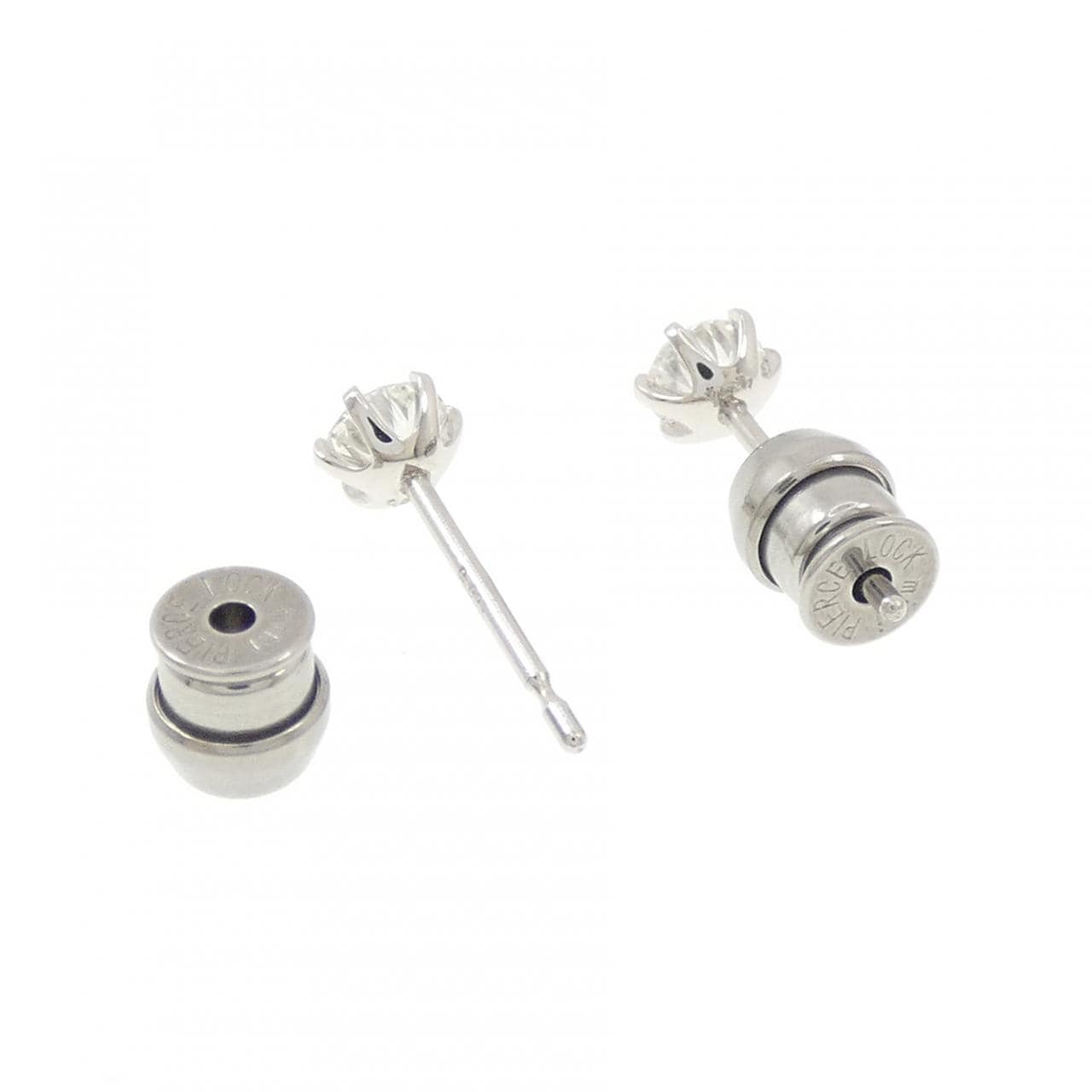 【リメイク】PT900/ST ダイヤモンド ピアス 0.205CT 0.216CT F-G VS1-2 VG-Good