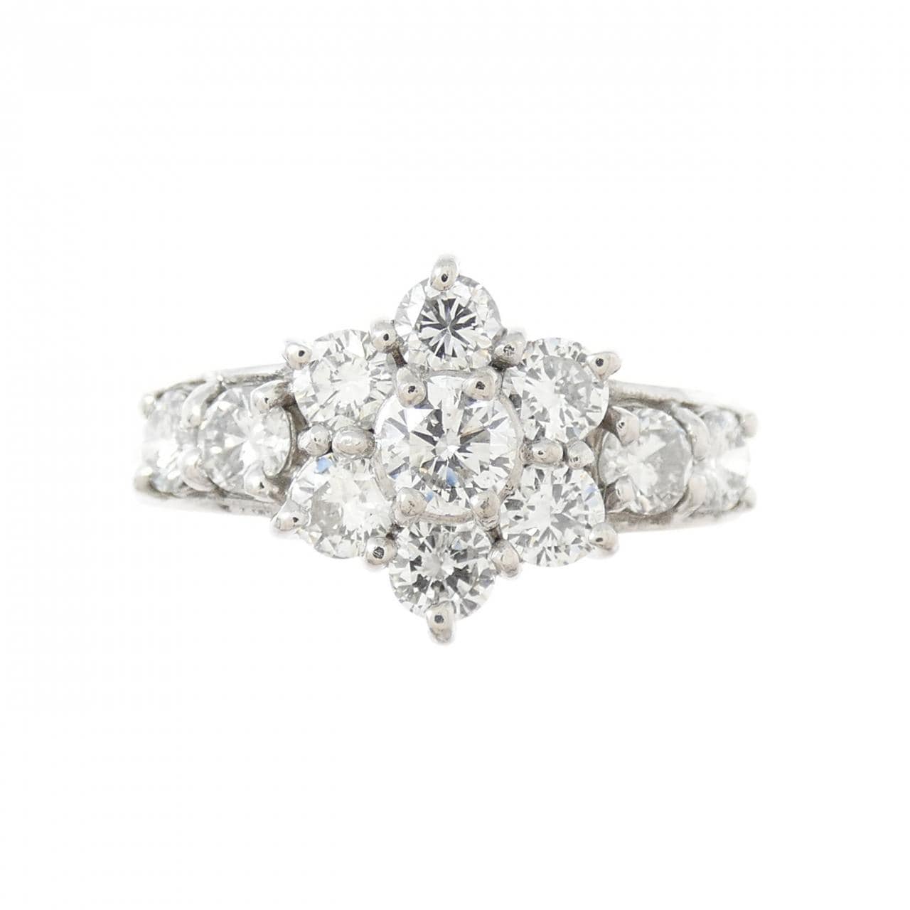 PT900 フラワー ダイヤモンド リング 1.03CT