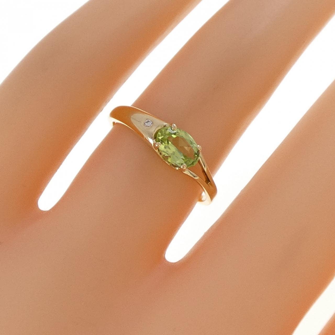 K18YG ペリドット リング