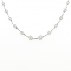 K18WG ダイヤモンド ネックレス 5.00CT