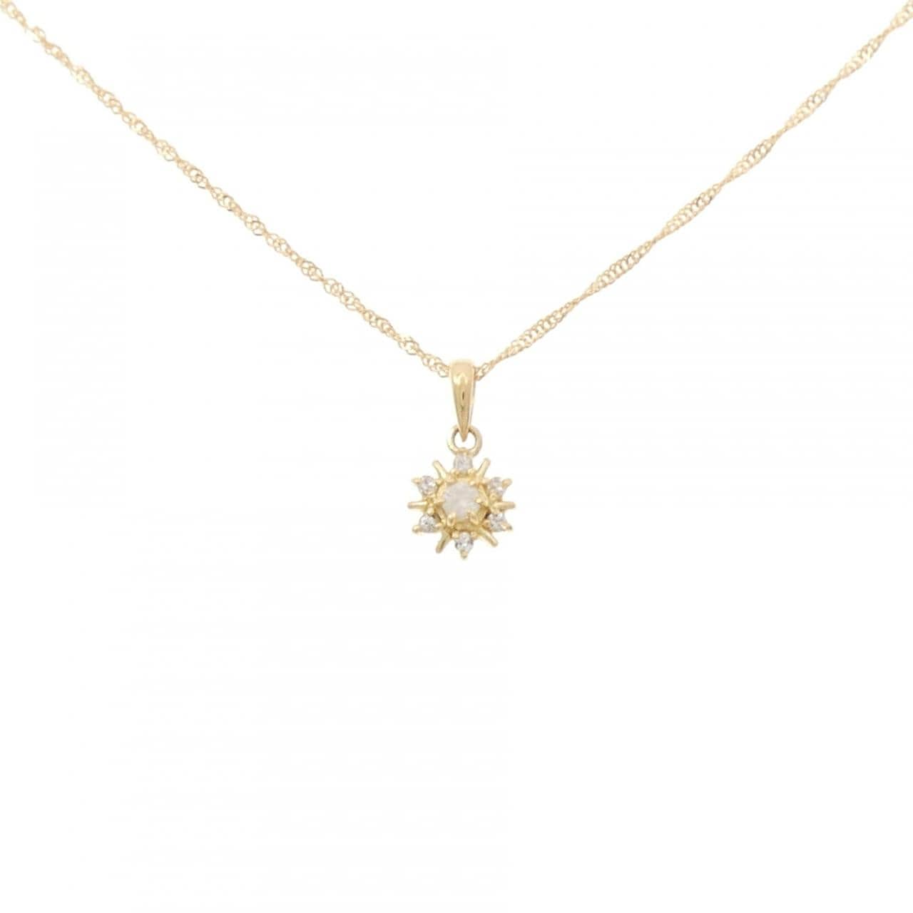 K18YG ダイヤモンド ネックレス 0.08CT