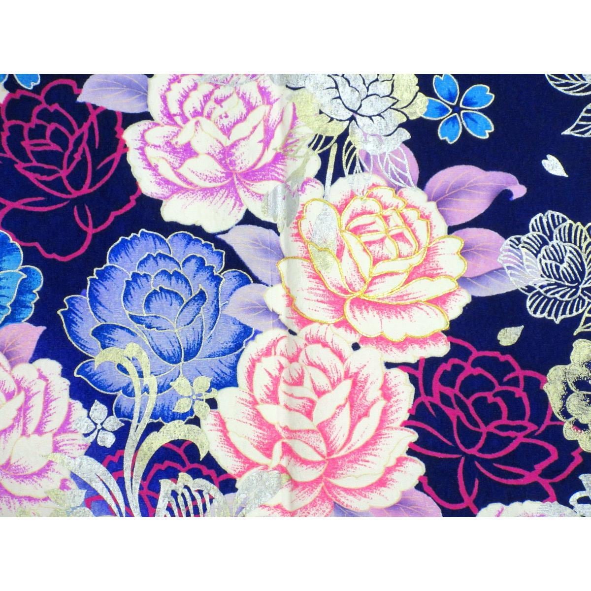 振袖　友禅金彩加工　刺繍入りボカシ染