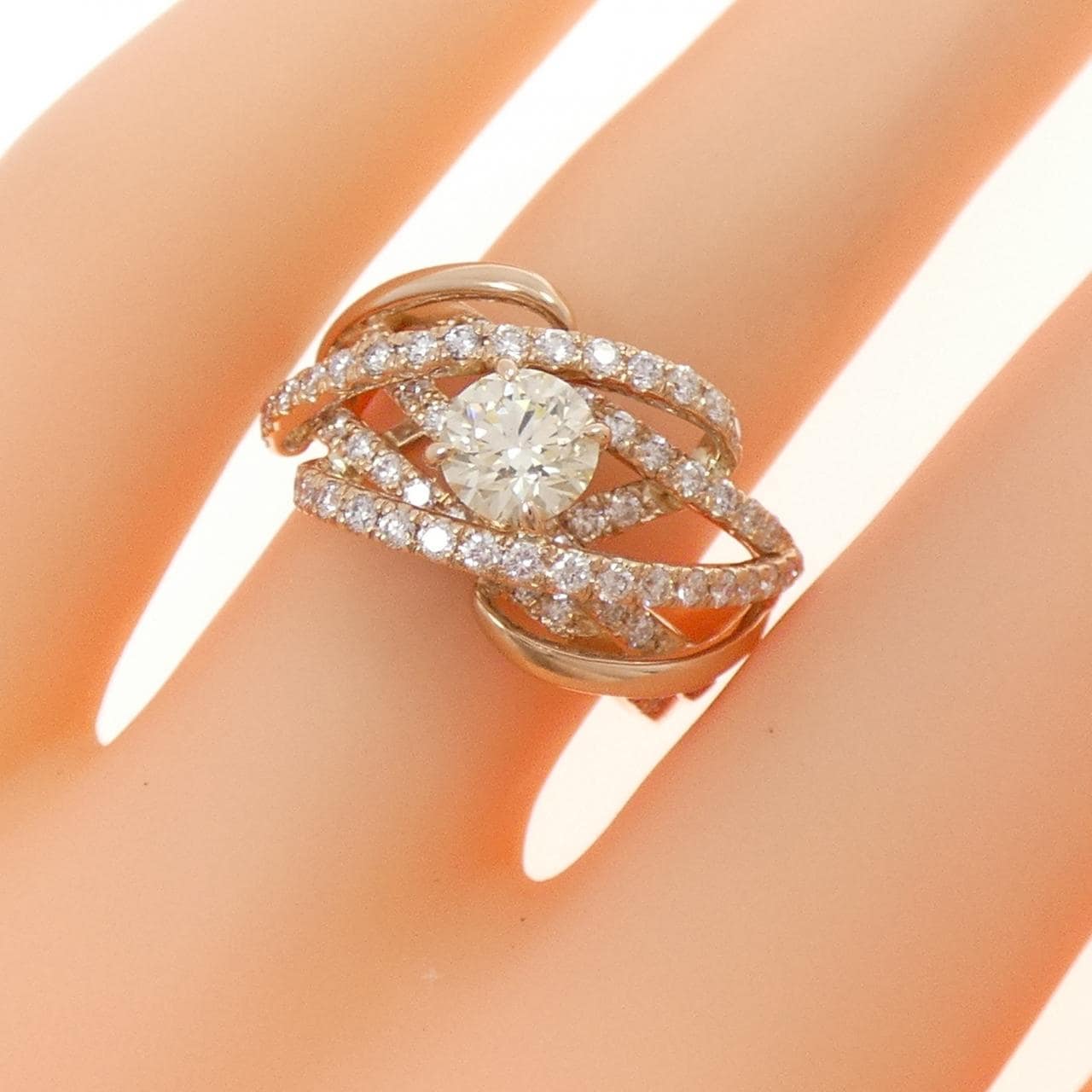 K18PG ダイヤモンド リング 0.582CT