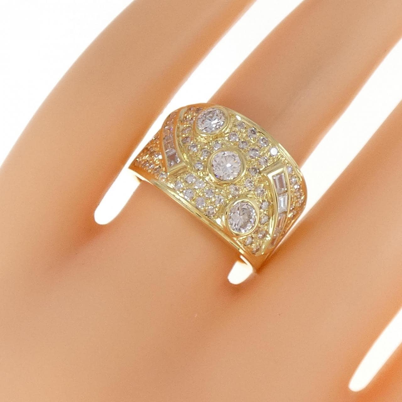 K18YG ダイヤモンド リング 1.48CT