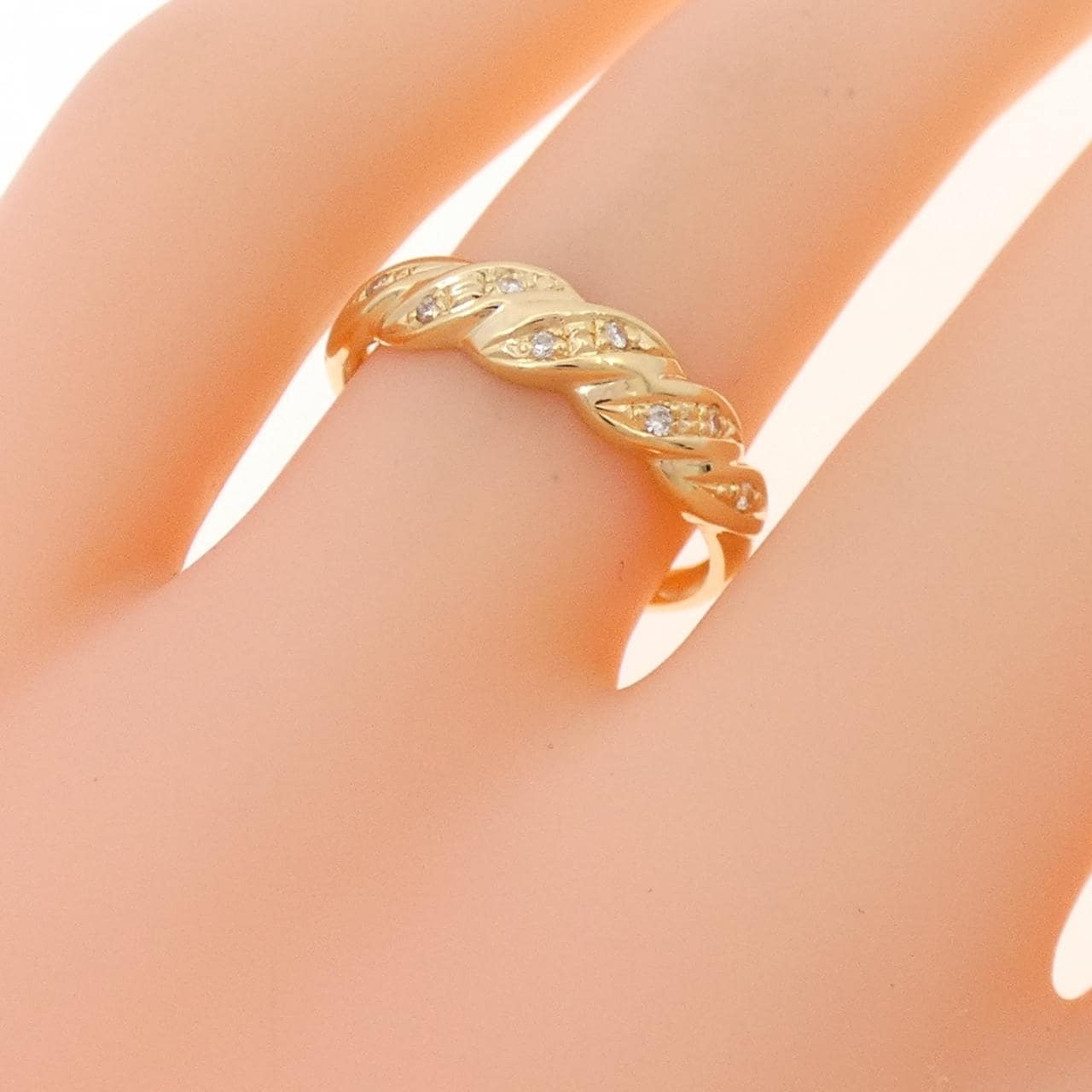 K18YG ダイヤモンド リング 0.04CT