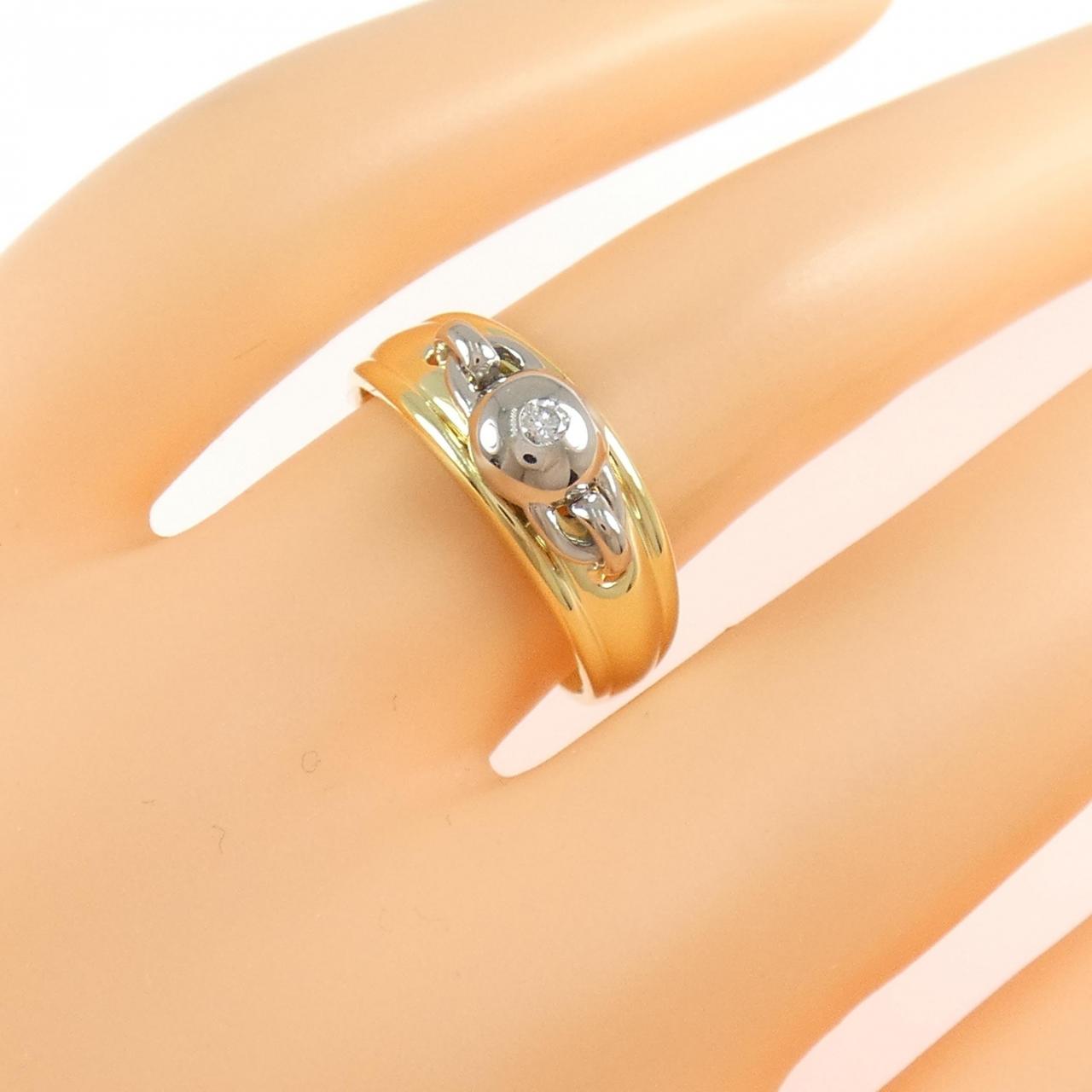 K18YG/PT900 ダイヤモンド リング 0.03CT