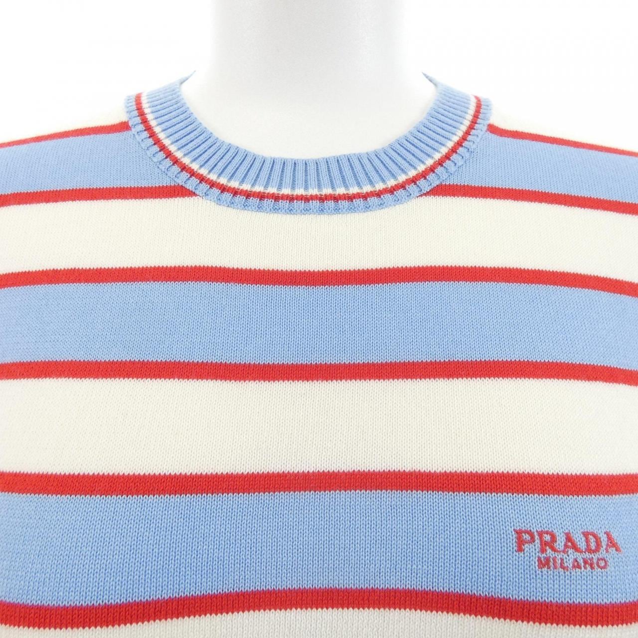 プラダ PRADA ストライプ コットンクルーネックセーター P24S2H SOOO 17KK ニット