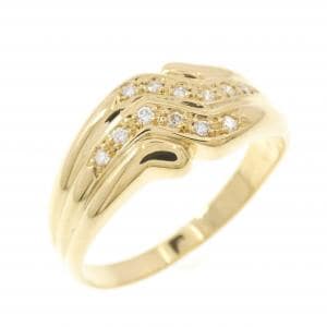 K18YG ダイヤモンド リング 0.12CT