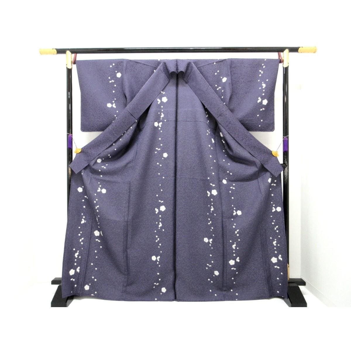 【未使用品】単衣　【吉乃一廉】小紋　身幅２Ｌ寸