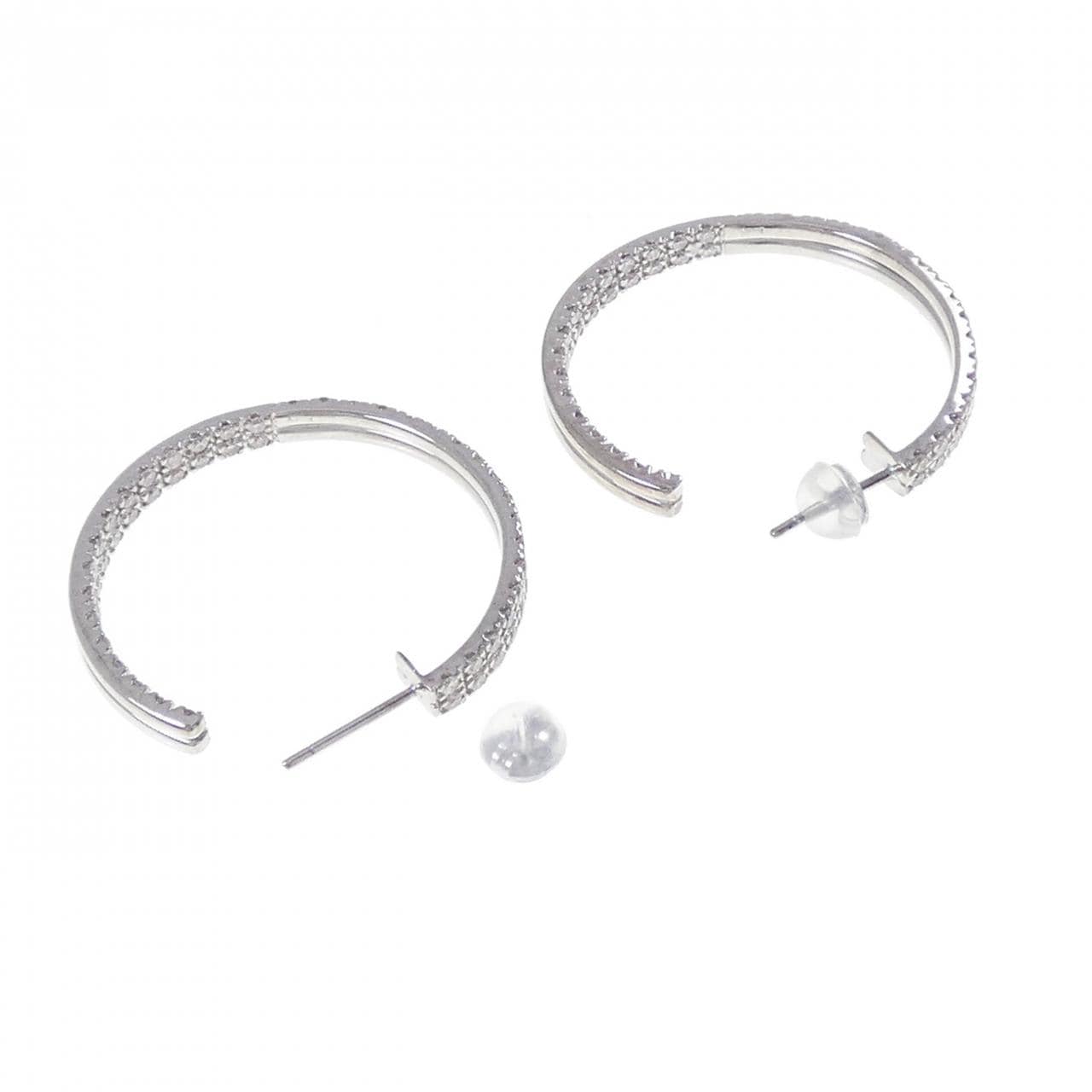 K18WG Diamond earrings