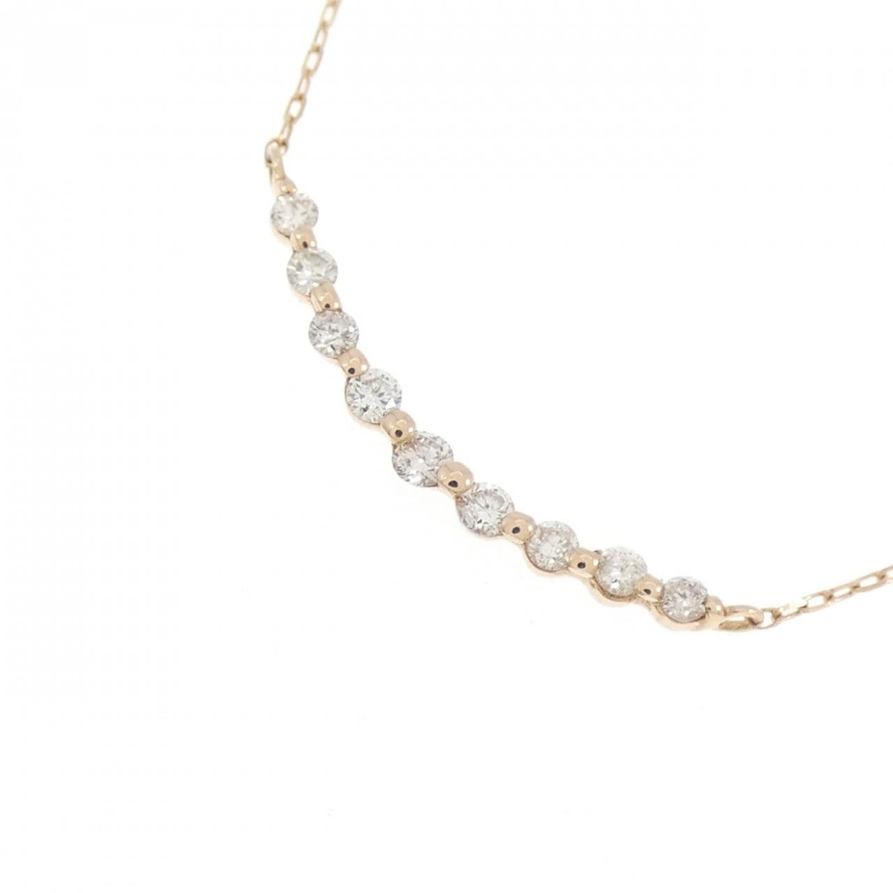 K18PG ダイヤモンド ネックレス 0.10CT