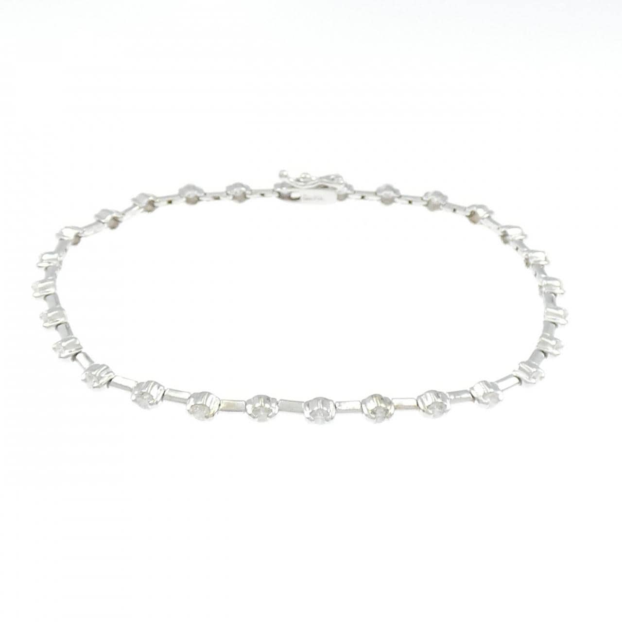 K14WG ダイヤモンド ブレスレット 1.00CT