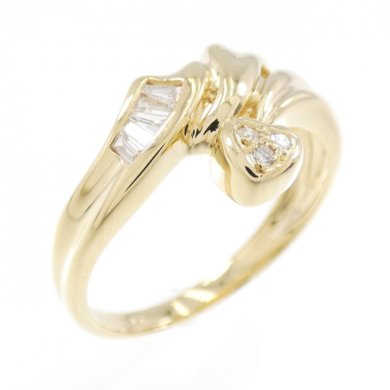 K18YG ハート ダイヤモンド リング 0.11CT
