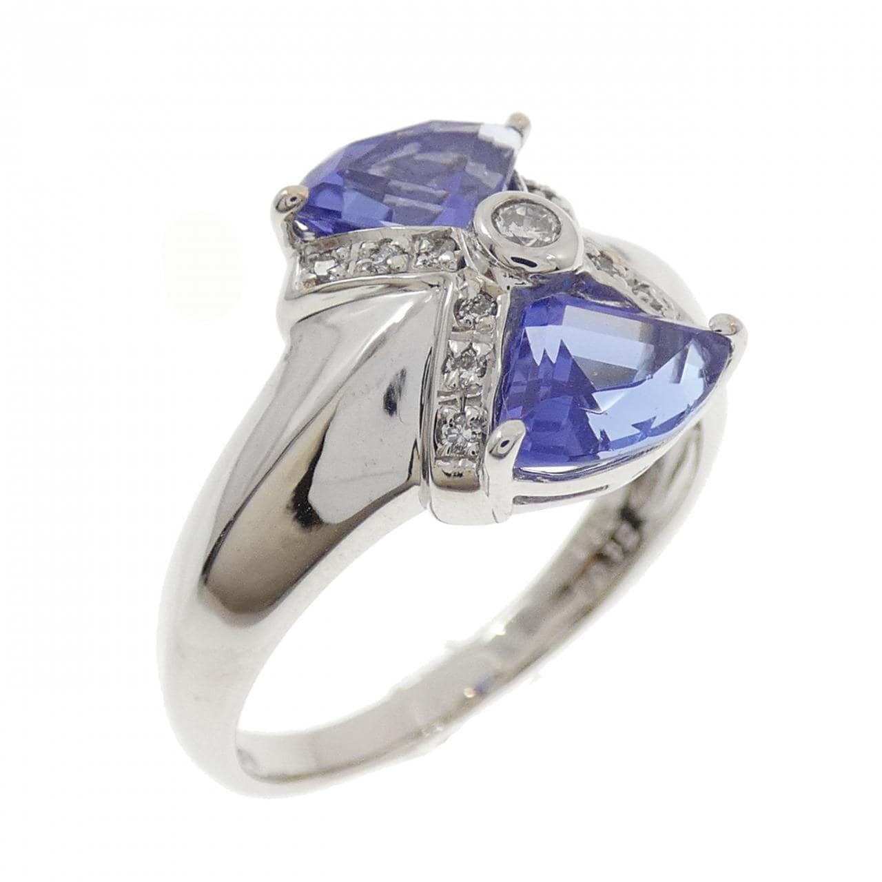 K18WG タンザナイト リング 1.86CT