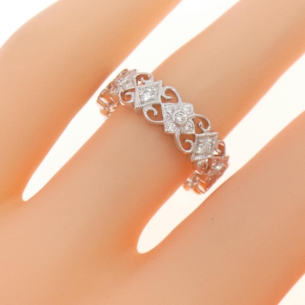 750WG ダイヤモンド リング 0.40CT