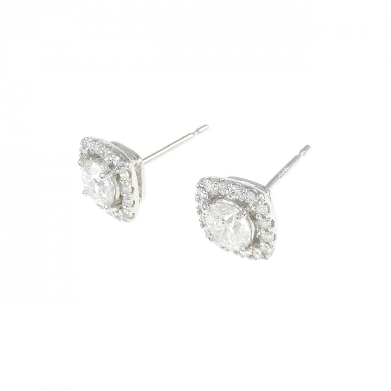 【リメイク】PT/ST ダイヤモンド ピアス 0.514CT 0.524CT F SI2 Good