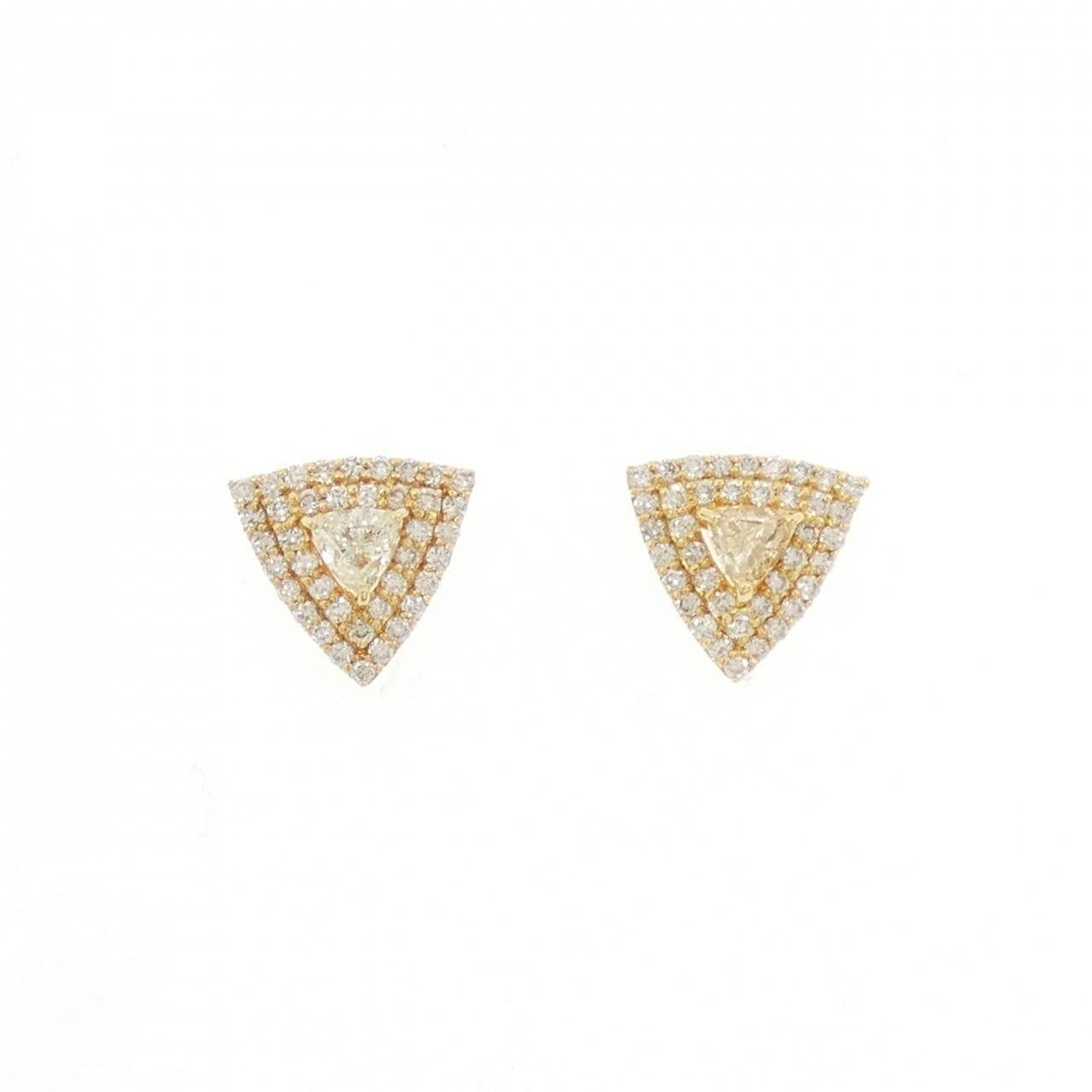 [BRAND NEW] K18YG Diamond earrings 0.54CT